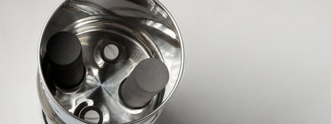 Black BOROUX filters in a legacy water filter system