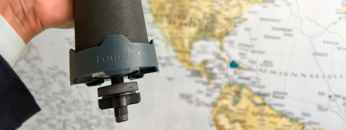 foundation water filter again map shadowing the united states.