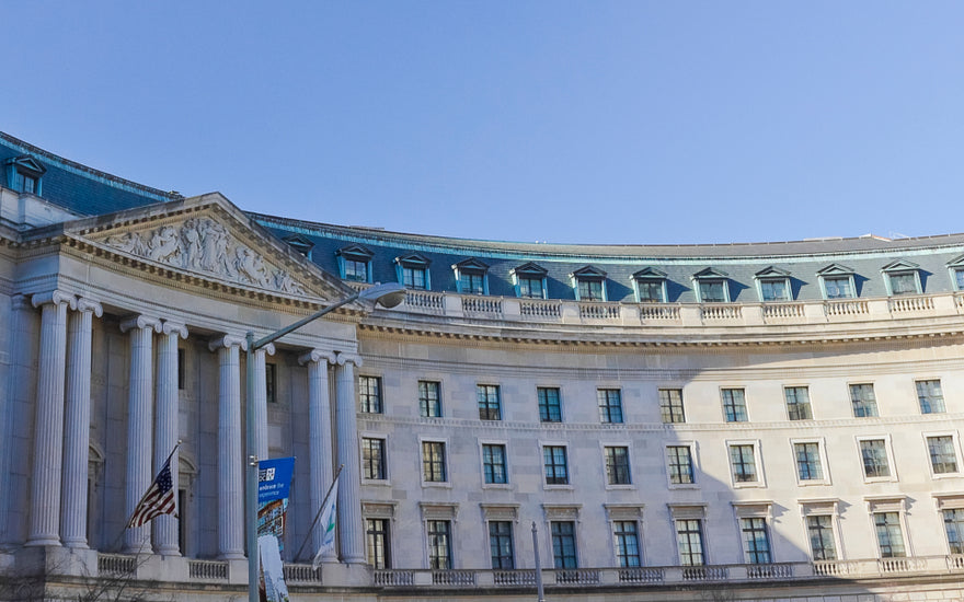 Front of the environmental protection agency building in Washington, D.C.