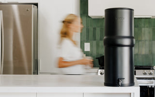 BOROUX legacy water filtration system in a kitchen ready to filter tap water.