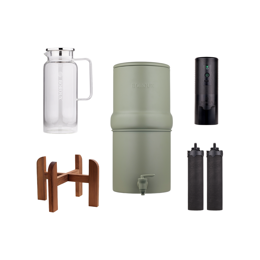 1.8-Gallon Wood Stand Holiday Bundle