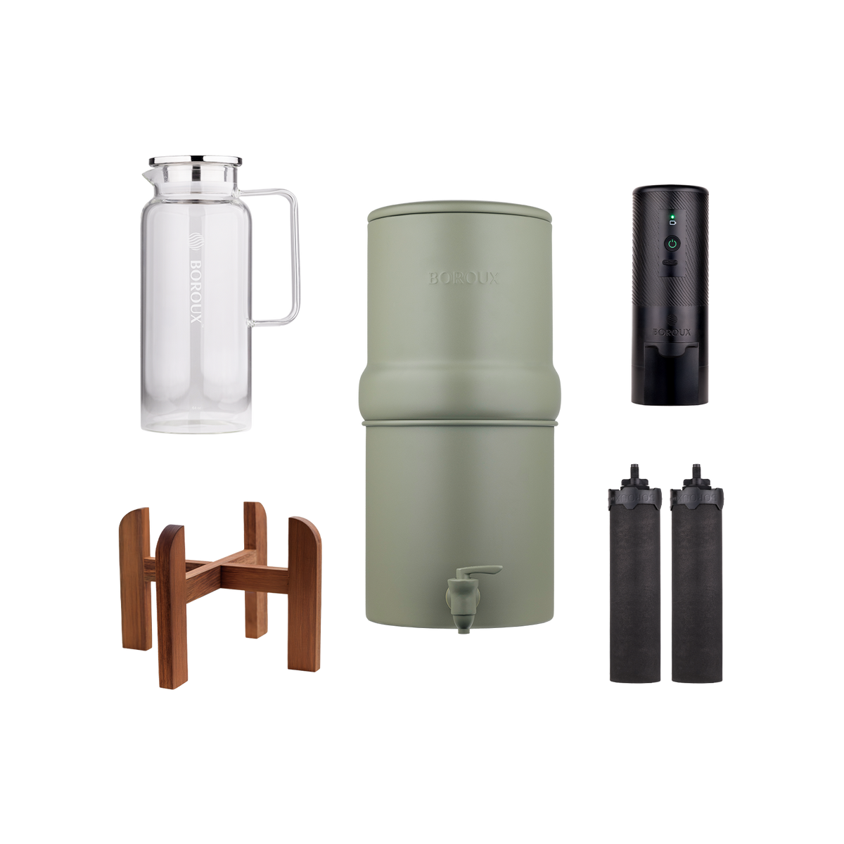 1.8-Gallon Wood Stand Holiday Bundle