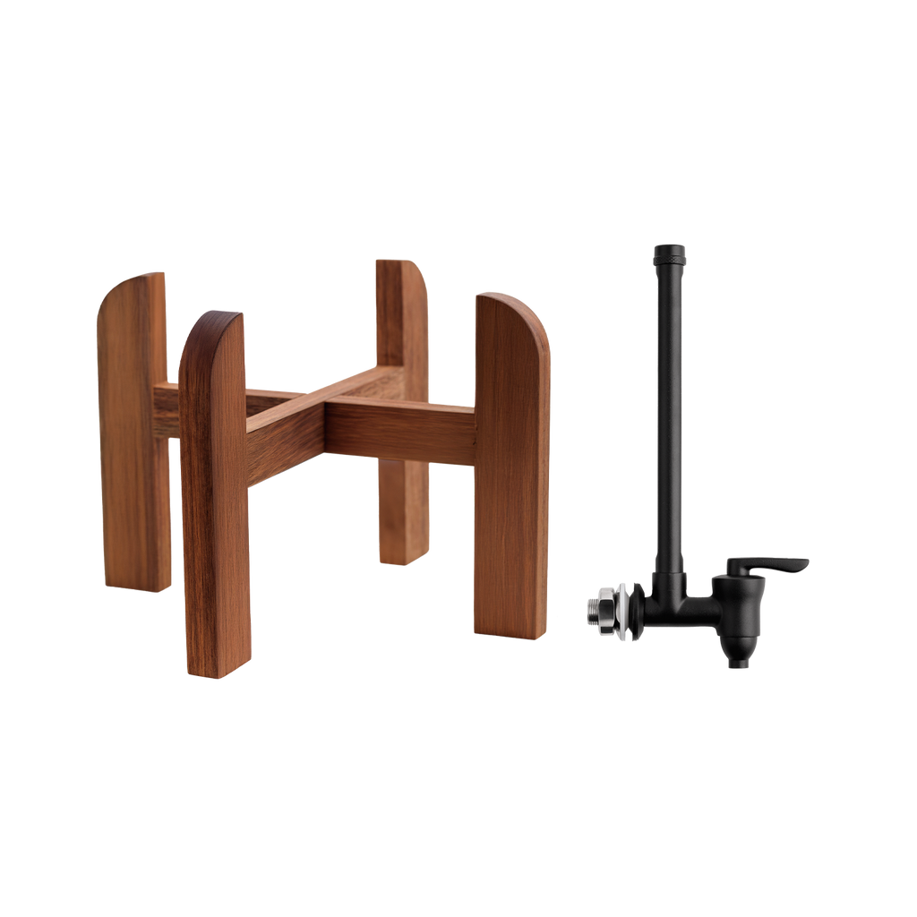 1.8-Gallon Wood Stand and Water Level Spigot Bundle