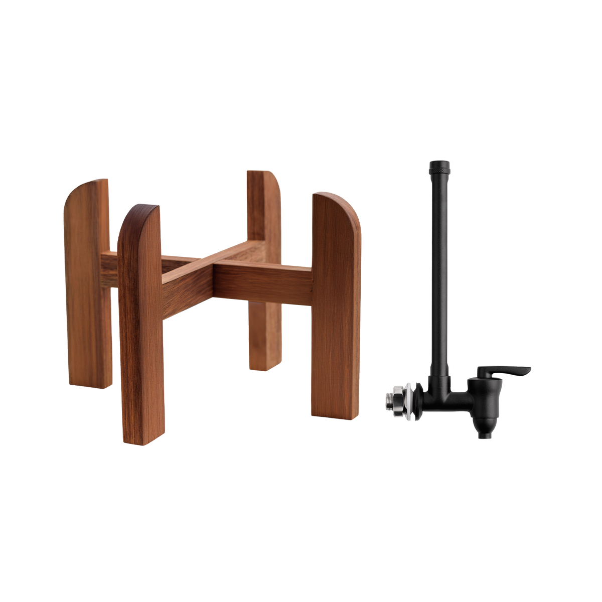 1.8-Gallon Wood Stand and Water Level Spigot Bundle