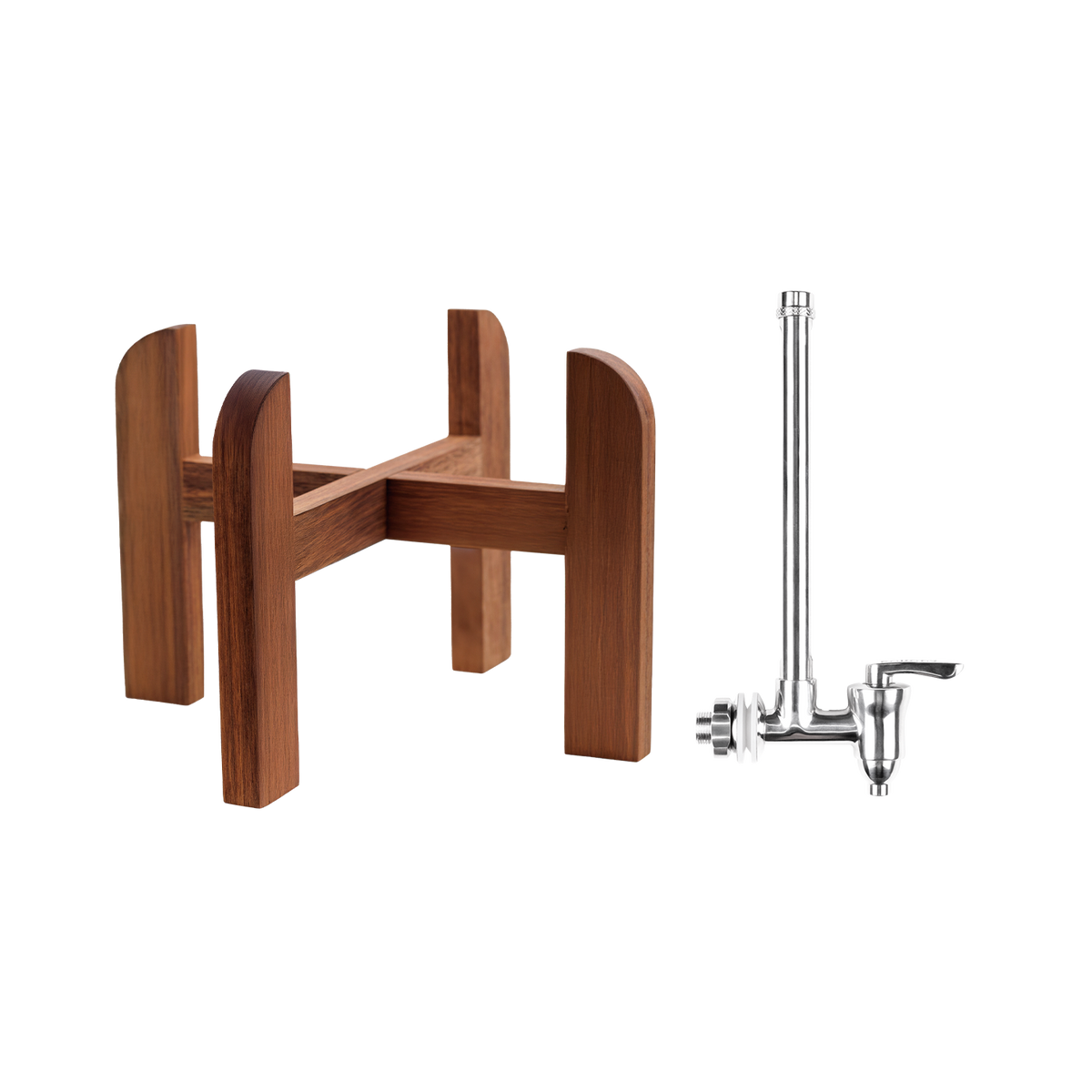 1.8-Gallon Wood Stand and Water Level Spigot Bundle