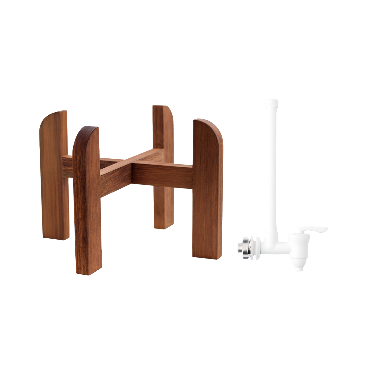 1.8-Gallon Wood Stand and Water Level Spigot Bundle