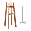 3-Gallon Wood Floor Stand and Water Level Spigot Bundle