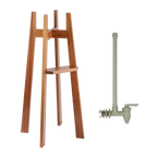 3-Gallon Wood Floor Stand and Water Level Spigot Bundle