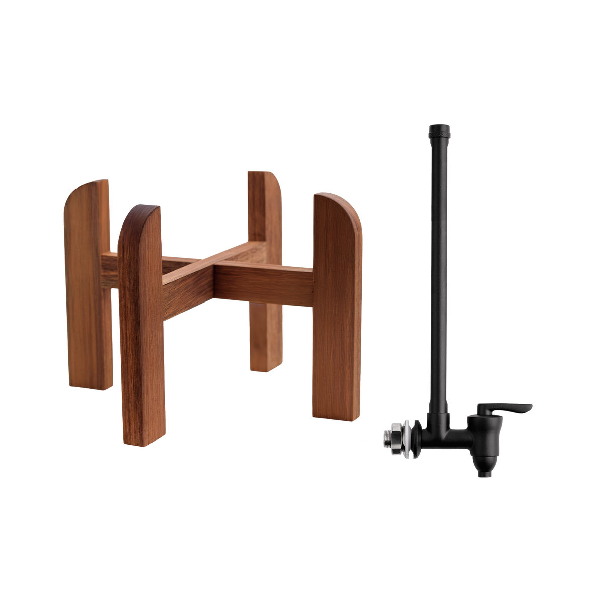 3-Gallon Wood Stand and Water Level Spigot Bundle