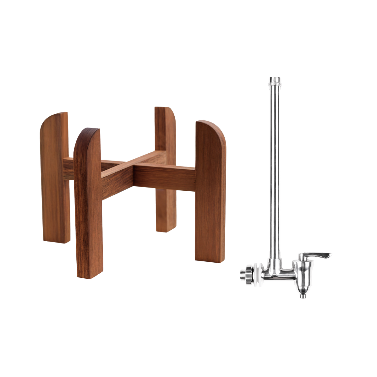 3-Gallon Wood Stand and Water Level Spigot Bundle