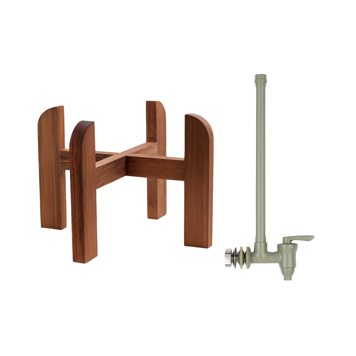 3-Gallon Wood Stand and Water Level Spigot Bundle