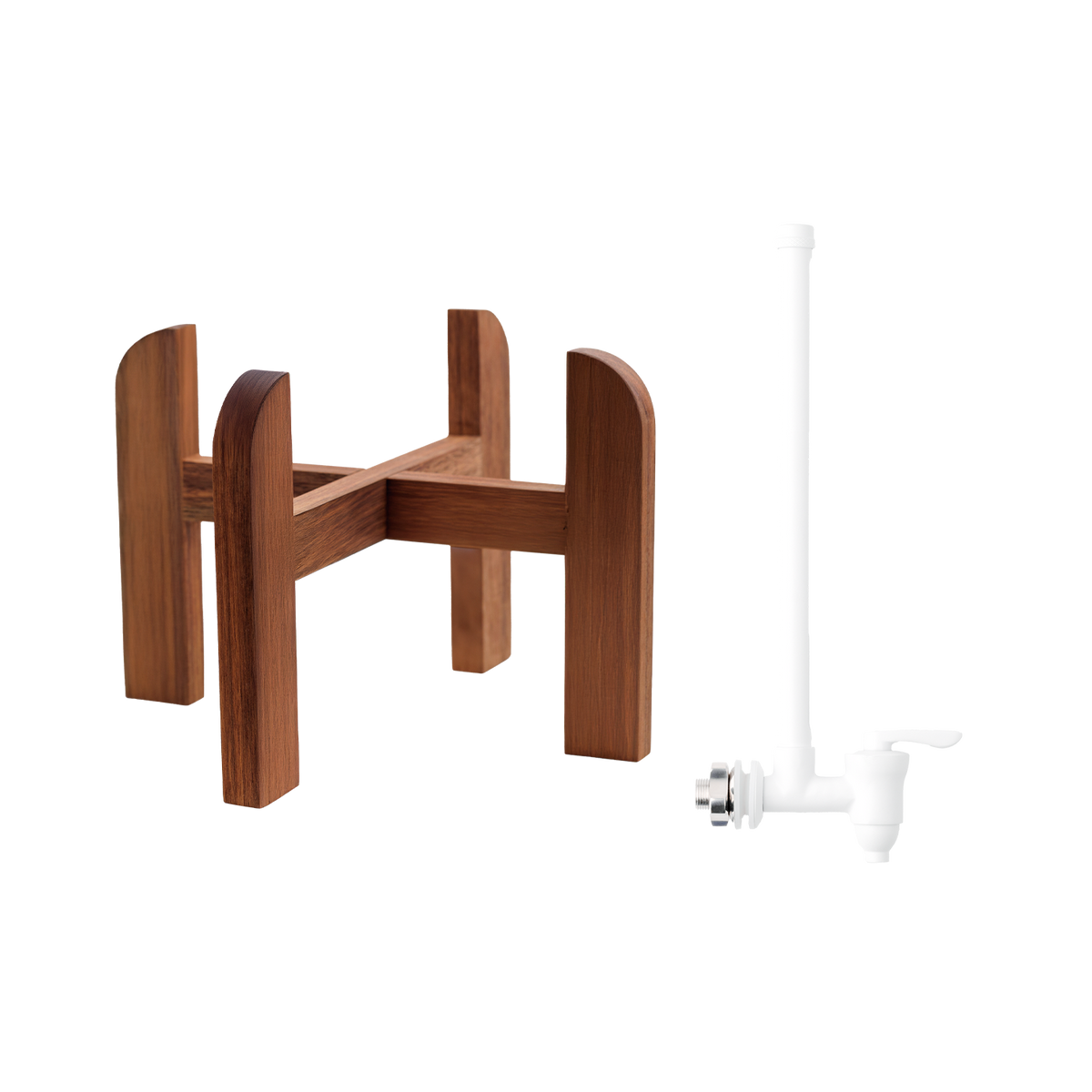 3-Gallon Wood Stand and Water Level Spigot Bundle