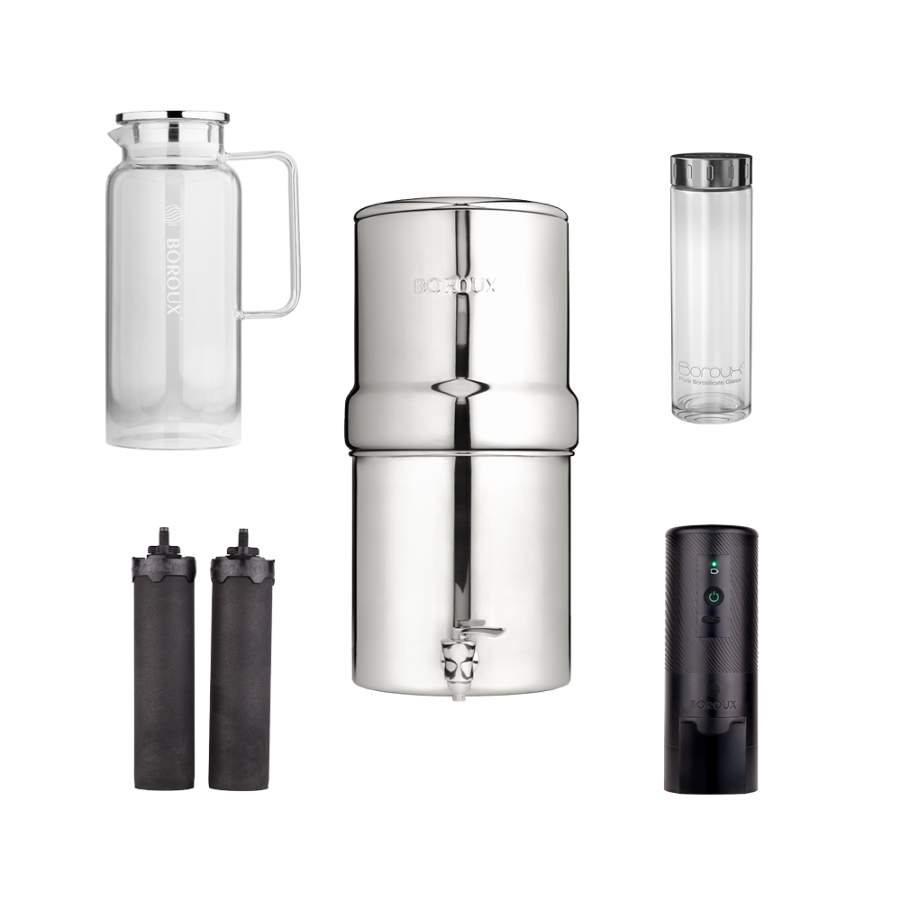 BOROUX 1.8-Gallon Water Filter Summer Bundle