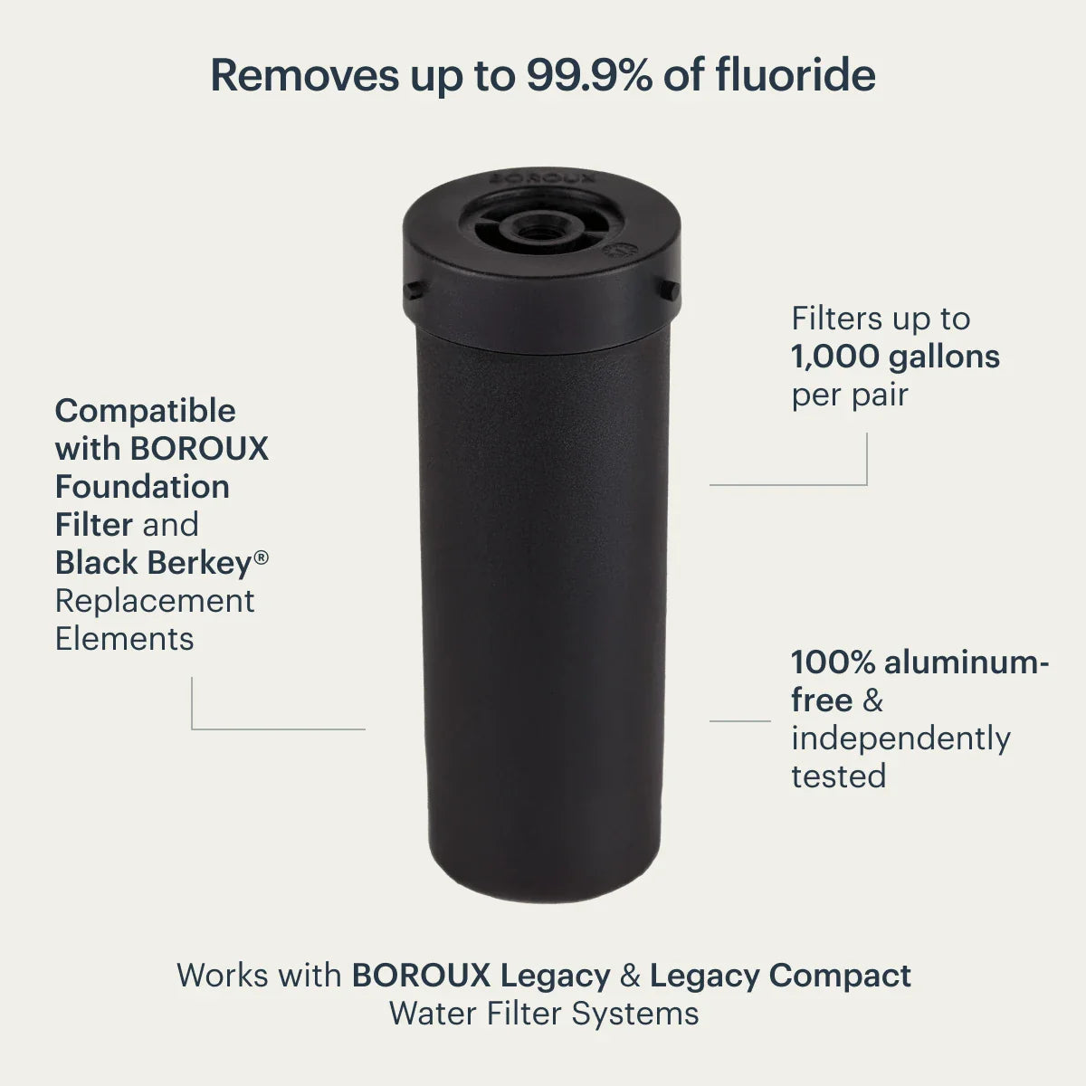 BOROUX Proactive™ Fluoride Filters BOGO 50% Off