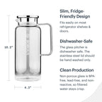 Glass Pitcher - 64 oz