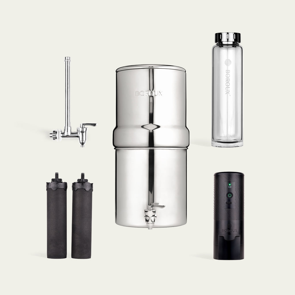 BOROUX 1.8-Gallon Water Filter System Bundle - National Hydration Day Sale
