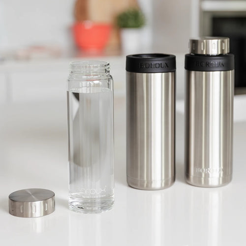 Glass Water Bottle with Bottle Sleeve - 16.9 fl oz