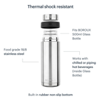 Glass Water Bottle with Bottle Sleeve - 16 oz