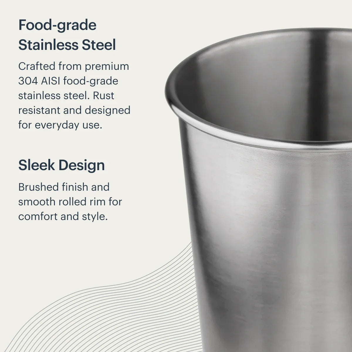 Stainless Steel Cups- 16 oz