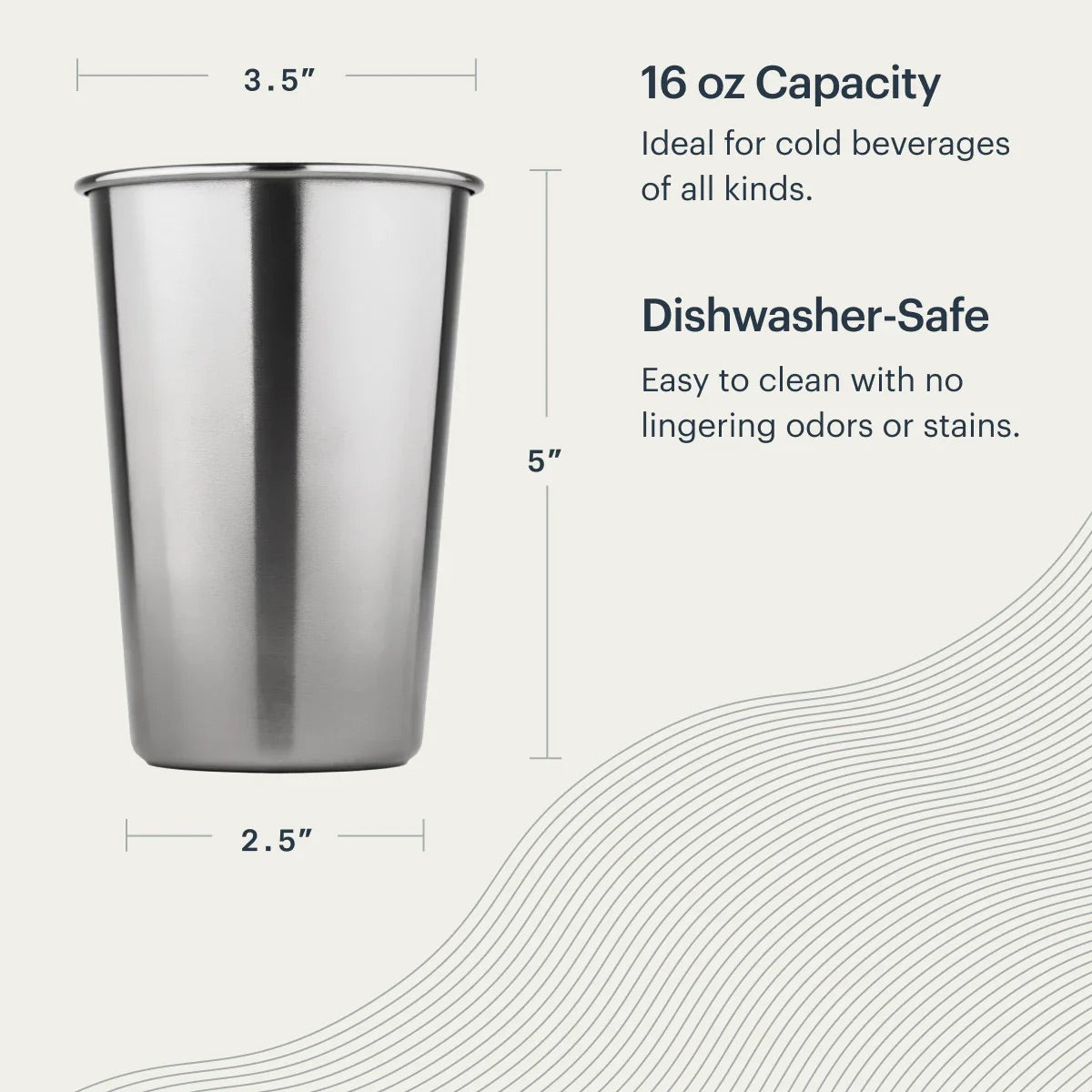 Stainless Steel Cups- 16 oz