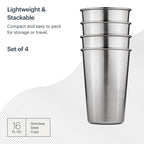 Stainless Steel Cups- 16 oz