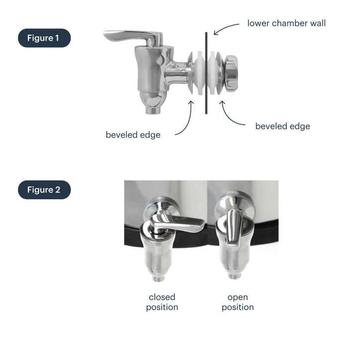 Instructions to install Boroux stainless steel spigot